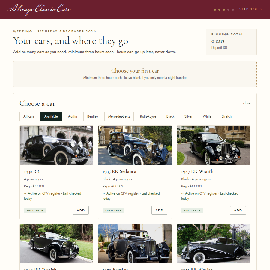 Choosing a car